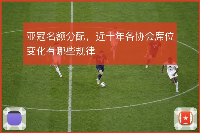 亚冠名额分配，近十年各协会席位变化有哪些规律